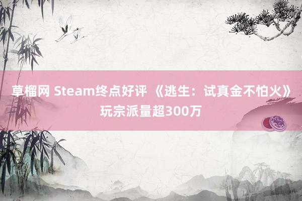 草榴网 Steam终点好评 《逃生：试真金不怕火》玩宗派量超300万