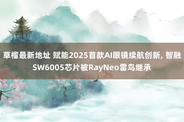 草榴最新地址 赋能2025首款AI眼镜续航创新， 智融SW6005芯片被RayNeo雷鸟继承