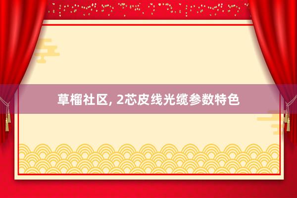 草榴社区， 2芯皮线光缆参数特色