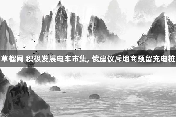 草榴网 积极发展电车市集， 俄建议斥地商预留充电桩