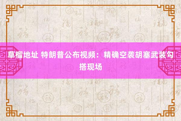 草榴地址 特朗普公布视频：精确空袭胡塞武装勾搭现场