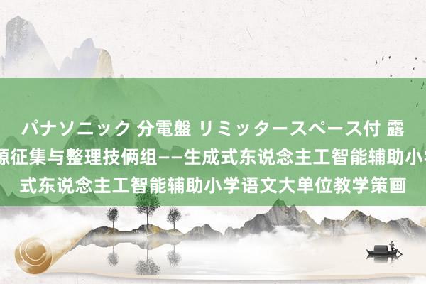 パナソニック 分電盤 リミッタースペース付 露出・半埋込両用形 资源征集与整理技俩组——生成式东说念主工智能辅助小学语文大单位教学策画